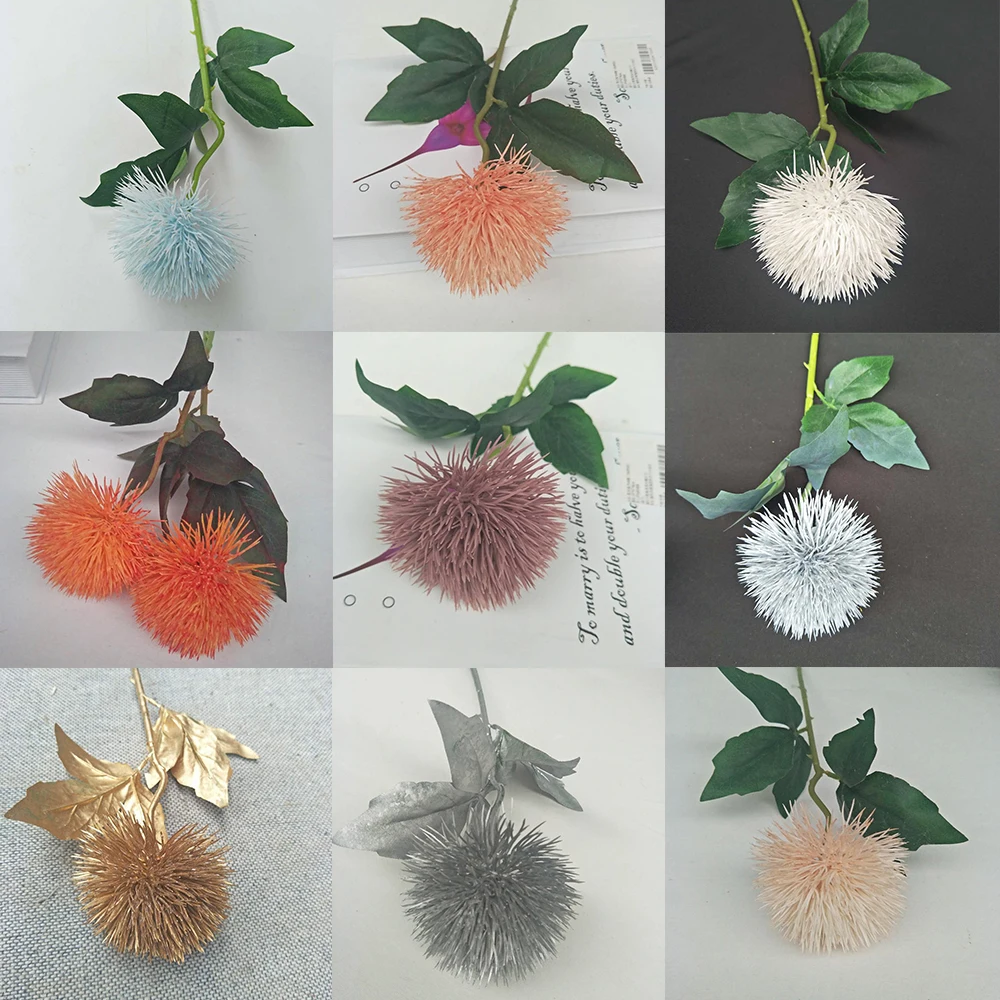 50 см Длина искусственный цветок помпон один мягкий Одуванчик Сельский домашний