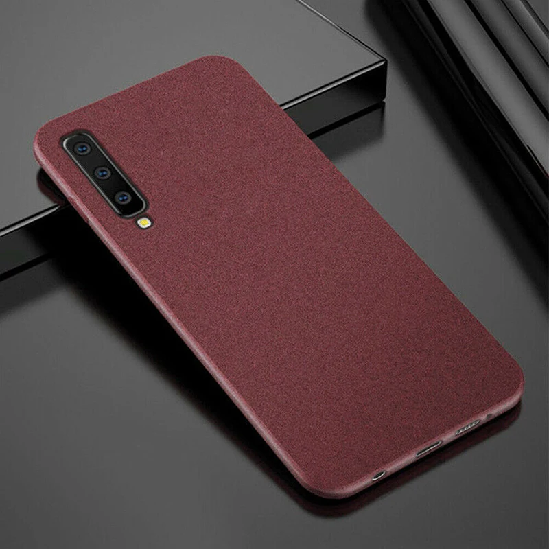 Бордовый Песчаник матовый чехол для телефона huawei P30 P20 Pro mate 20 10 Lite Nova 5 5i Pro 4 3 3i P Smart Plus Мягкий силиконовый чехол - Цвет: Бордовый