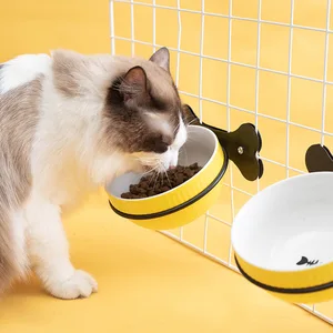 Dog Bowl Removable Ceram Loveliness Hanging Pet Cage Bowl Food & Water Feeder Coop Cup For Cat Puppy Birds Rats Guinea Pigs