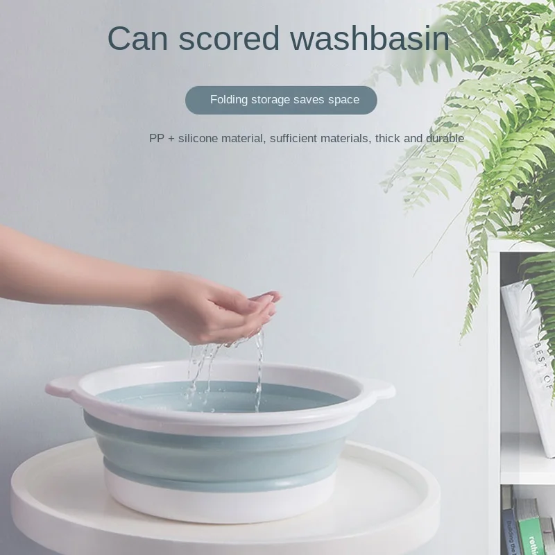 

Foldable Washbasin Large Plastic Portable Compressed Travel Small Washbasin for Home Camping Dorm Room Essentials