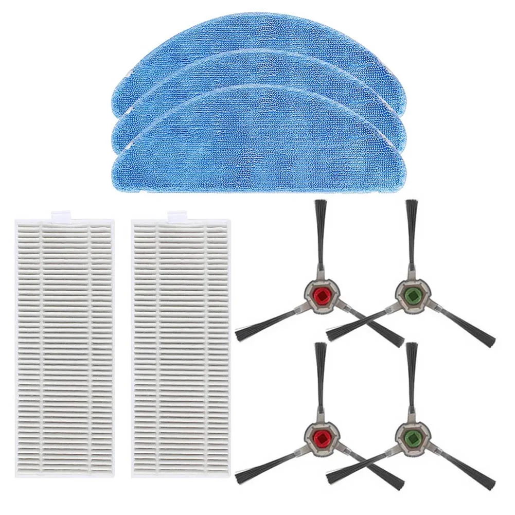 

4*Side Brushes 2* Filters 3*Mop Cloths Fit Models: For Yeedi K600 K700 Robotic Vacuum Cleaner High Quality