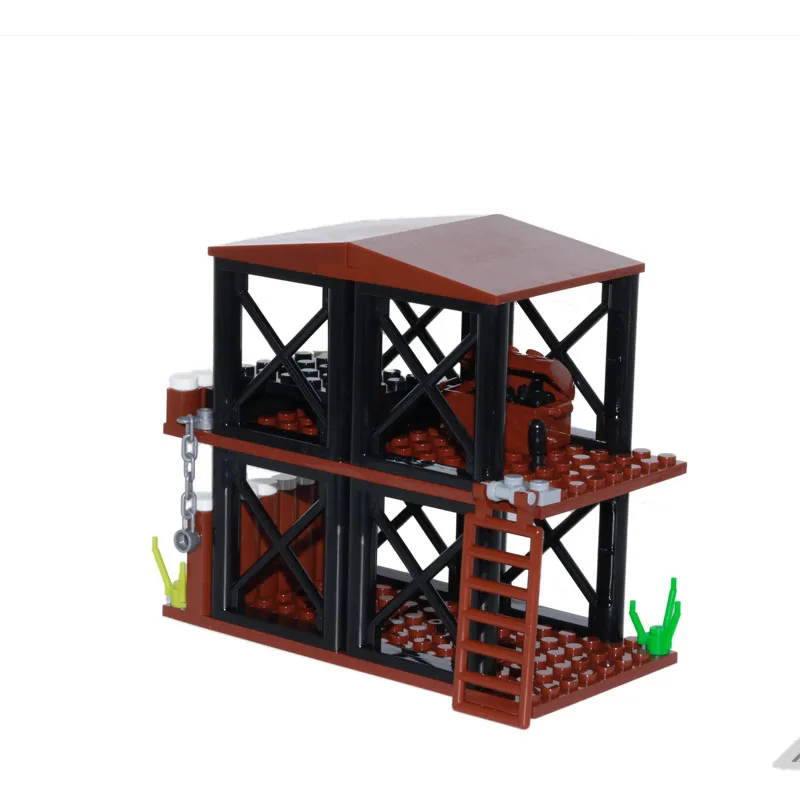 

The Walking Dead Wire Mesh Zombies Prison Post MOC City SWAT Building Blocks Figures Bricks Education Toys for Children Gifts