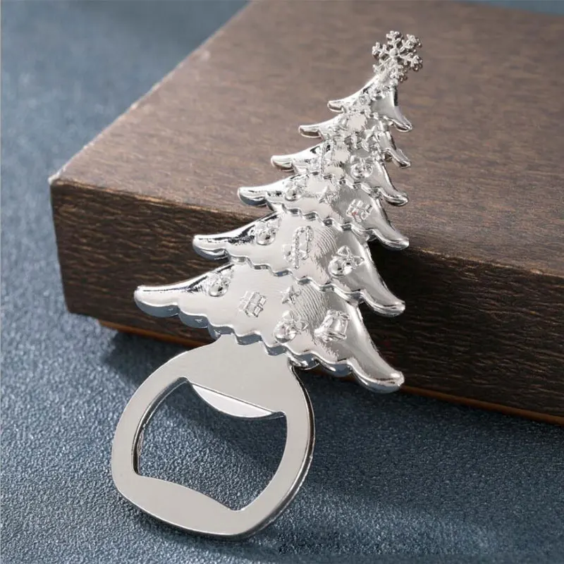 

Creative Wedding Party Banquet Gifts Metal Christmas Tree Bottle Opener Party Gifts 10pcs/lot