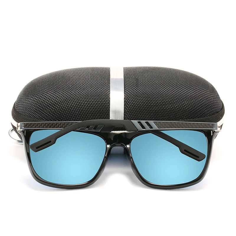 

SAYLAYO Cool Square Aluminum Magnesium Men's Sunglasses Polarized Coating Mirror Glasses Oculos Male Eyewear Accessories for Men