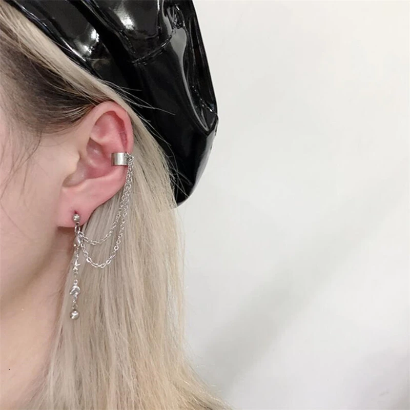 Kpop личность хип-хоп нержавеющая сталь в форме сердца звезда цепь кисточкой кулон