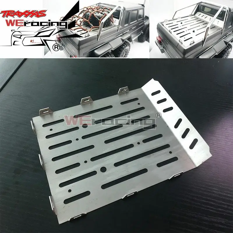 

Stainless Steel Trunk Tail Box Metal Plate Guard For 1/10 RC Crawler Car TRX6 G63 6x6