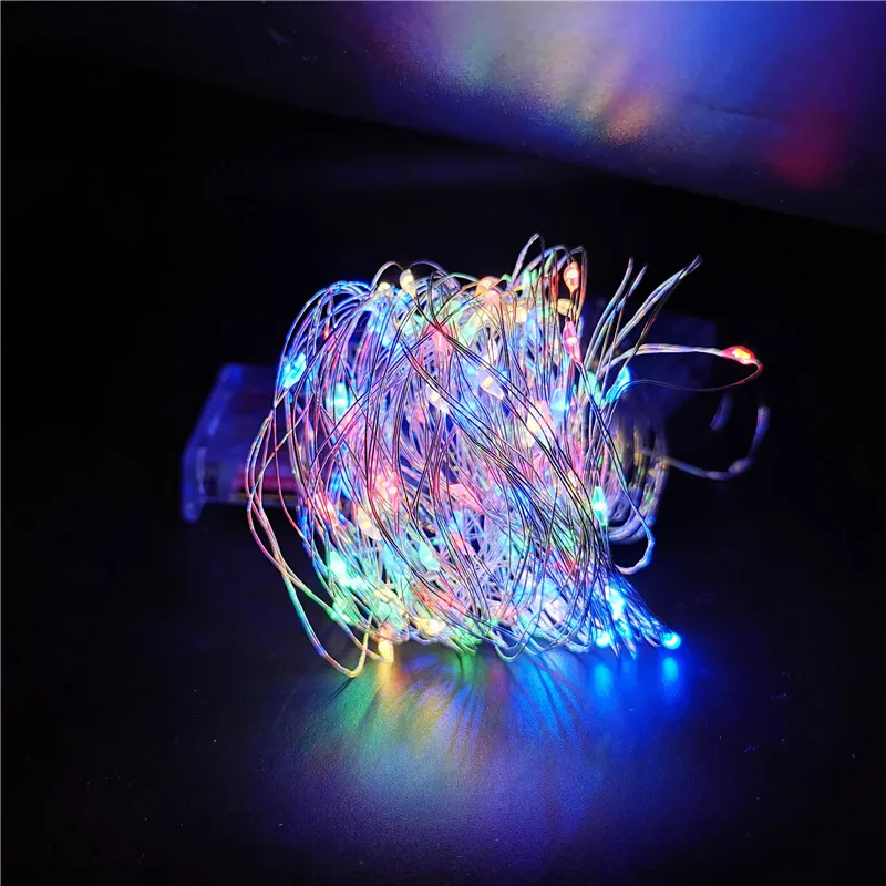 Рождественские украшения для дома гирлянда Сказочный струнный светильник