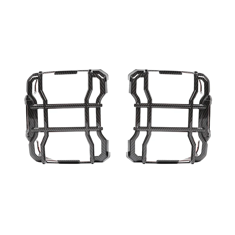 SHINEKA Lamp Hoods For Jeep Wrangler JL Car Tail Light Cover Rear Lamp Guards Protector Accessories For Jeep Wrangler JL Up - Цвет: B-Carbon Fiber