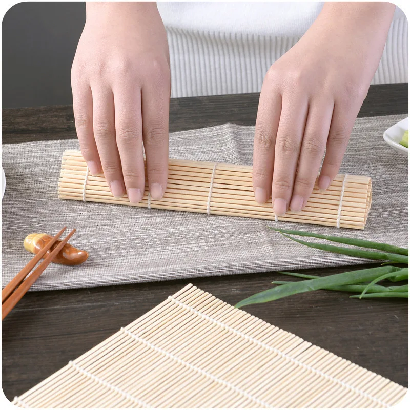 

1PC Sushi Maker Kits Rice Roll Mold Sushi Set Bamboo Rolling Mats Rice Paddles Tools Bamboo Sushi Mat Kitchen DIY Accessorie