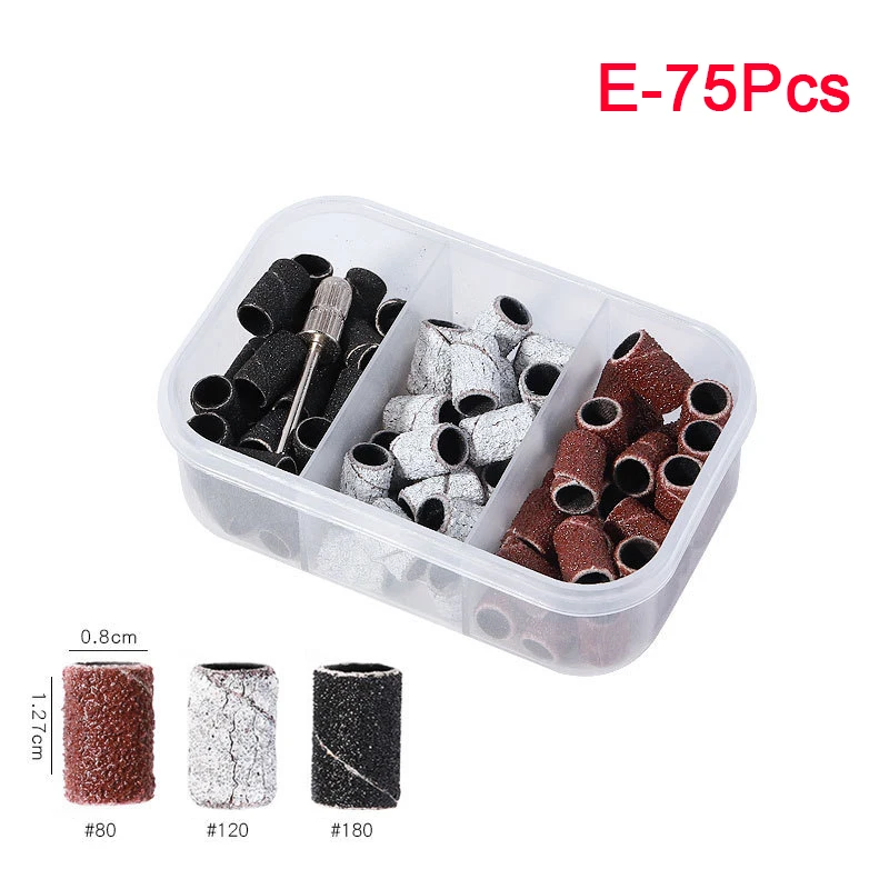 100Pcs /75 шт. шлифовальные ленты для ногтей гель снятия дрель машины УФ полировки