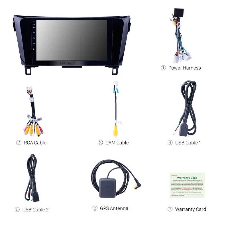

Harfey Android 10.0 2+32GB Car Radio GPS HD 1024*600 car Multimedia Player for 2013 2014 Nissan X-Trail With Bluetooth SWC