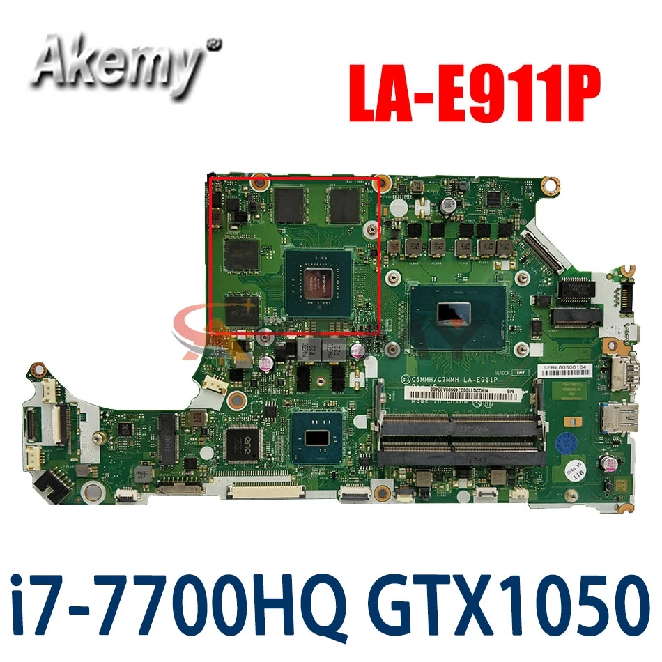 

LA-E911P Laptop motherboard For Acer A715-71G original mainboard I7-7700HQ GTX1050