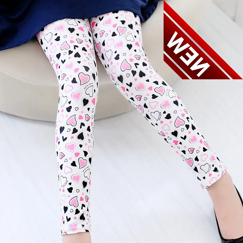 Новые модные детские леггинсы на весну осень с цветами и бабочками для