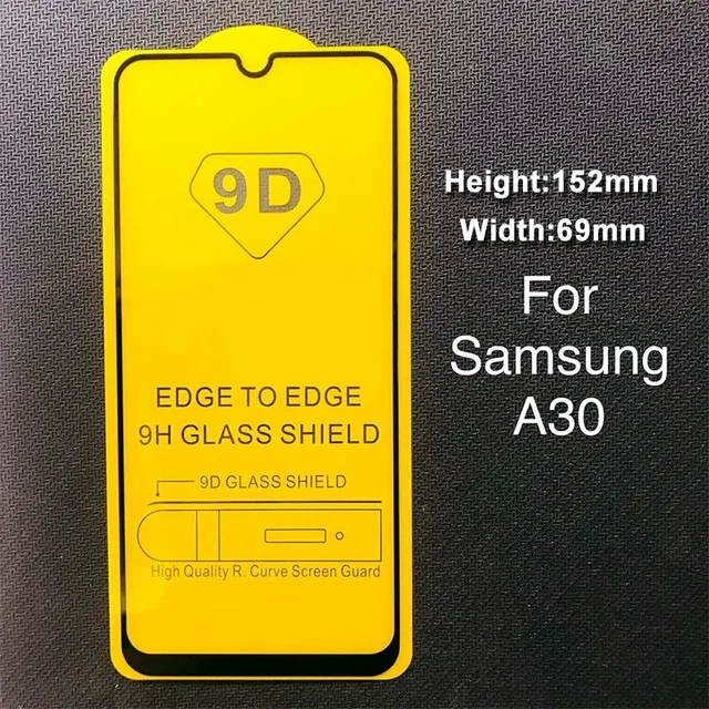 25 шт. 9D полное покрытие изогнутое закаленное Высокопрочное Стекло на samsung Galaxy A50 A20 A10 M10 M20 M30 A70 A40 A30 A20E - Цвет: A30