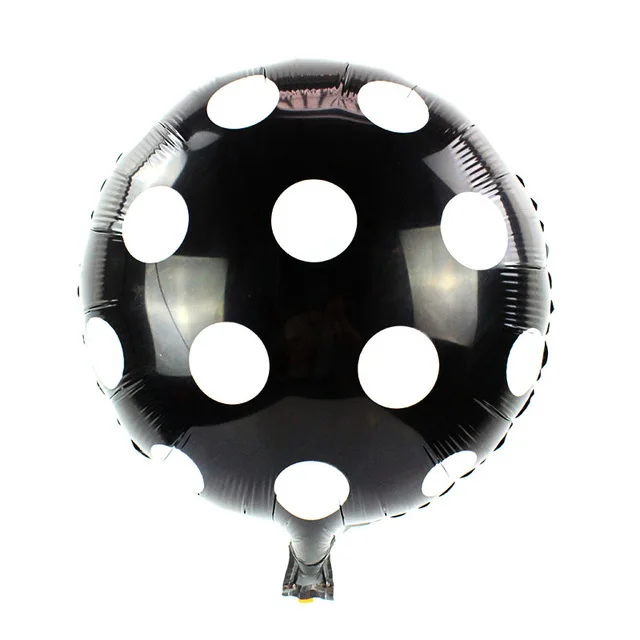 1pc 18in dot Black KAMMIZAD воздушные шары из фольги в виде пчелы белый/желтый латексные шары набор пчелы домашнее животное День рождения украшение свадьбы/Хэллоуин/Рождество - Цвет: 1pc 18in dot Black