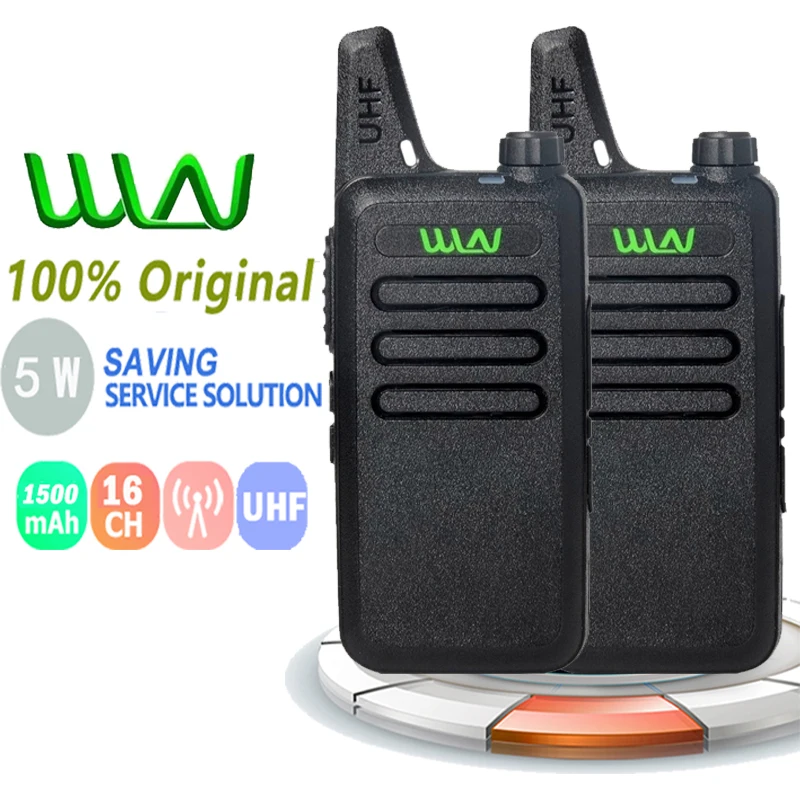 Комплект из 2 предметов новинка WLN Kd C1 иди и болтай Walkie Talkie мини Two Way Радио 5 Вт UHF 400