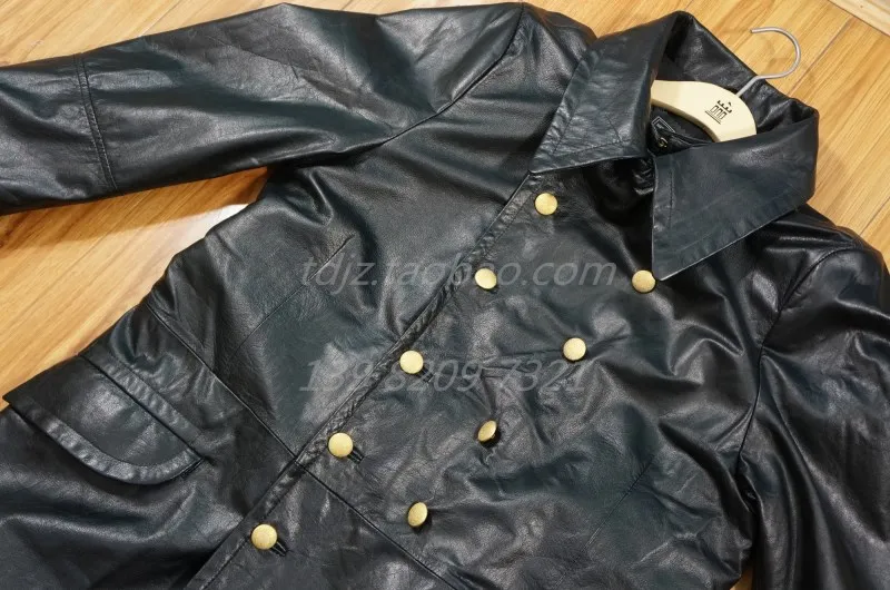 Кожаное пальто для офиса Второй мировой войны |