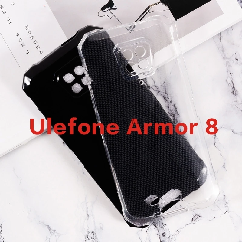

Transparent Phone Case For Ulefone Armor 8 5G Case Silicone Protective Soft Black TPU Case For Ulefone Armor 8 Armor8 Back Cover