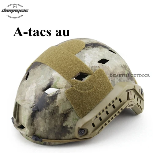 a-tacs au Военный страйкбол Пейнтбольные шлемы наружные Wargame CS защитный шлем CoverArmy Тактический шлем аксессуары Casco - Цвет: a-tacs au