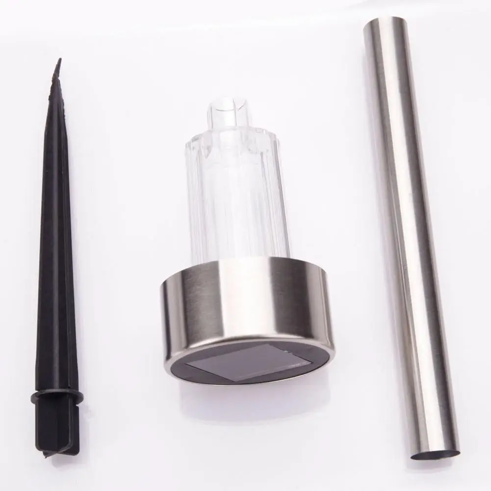 

10pcs Stainless Steel Led Solar Lawn Light Outdoor Decking Light Garden Landscape Path Way Lamp White Light