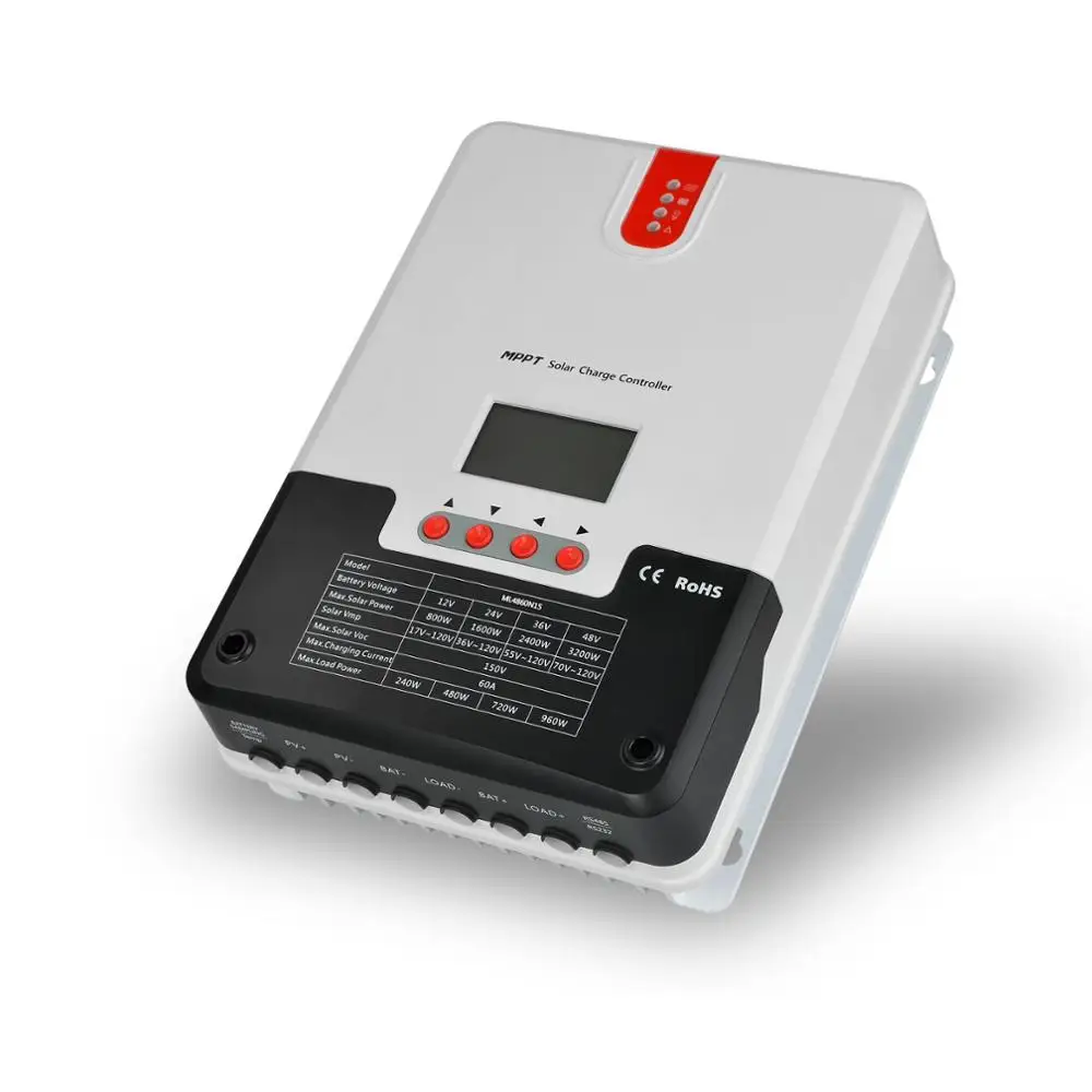 

Waterproof MPPT Solar Charge Controller 12V/24V/36V/48V 60A/30A For Solar Home Application With LCD Display