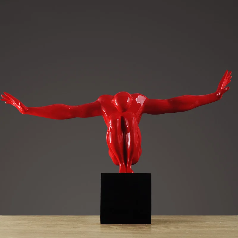 

SALES HUMAN BODY DIVER STATUE DAVID FIGURINE DIVING ATHLETIC ART SCULPTURE RESIN ART&CRAFT HOME DECORATION 63.5CM R176