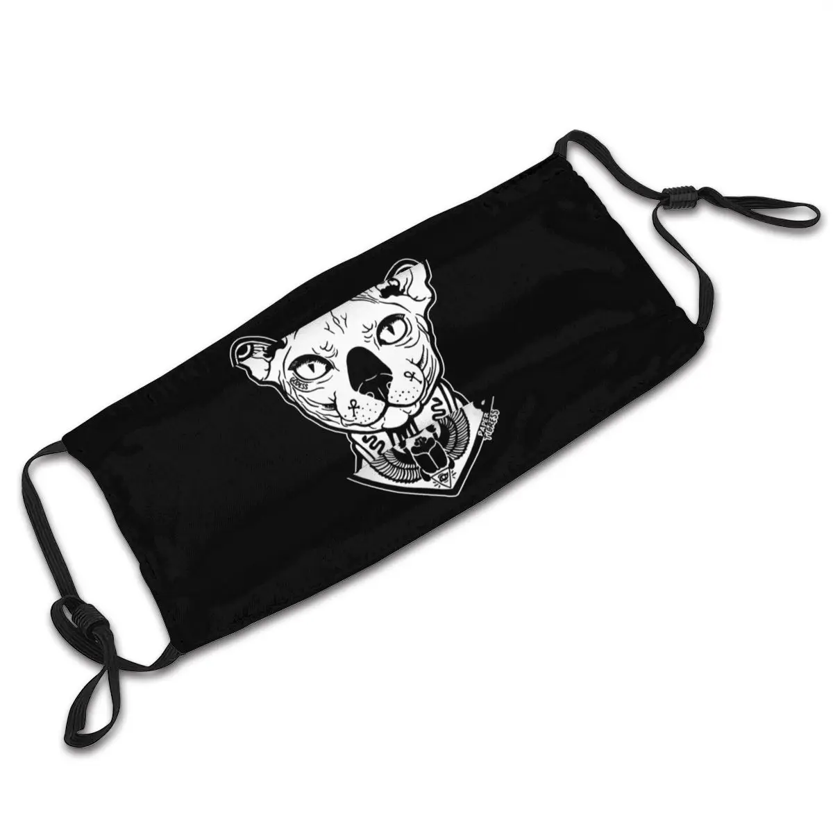 

Sphynx Cat Mouth Face Mask Sphynx Tattooed Facial Mask with Filters Adult Polyester Lovely Mask