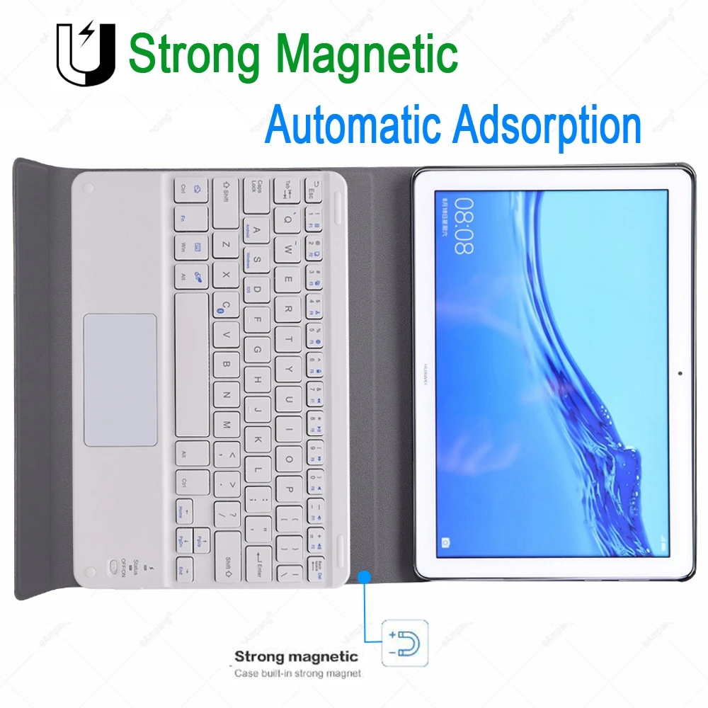 Чехол для сенсорной клавиатуры Huawei Mediapad M5 lite 10 Pro T5 1 M6 8 MatePad 4 T10s Bluetooth Русская