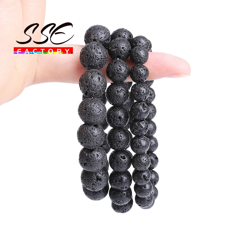 

Natural Lava Rock Stone Bracelet Yoga Bracelet Anxiety Aromatherapy Essential Oil Diffuser Healing Lava Bracelets for Men Women