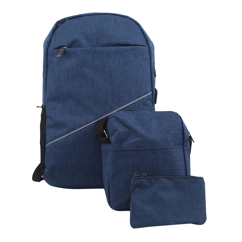 

Teenager USB Antitheft Password Backpacks Lightweight Men's And Women's Travel Laptop School Shoulder Bag 3Pcs Set
