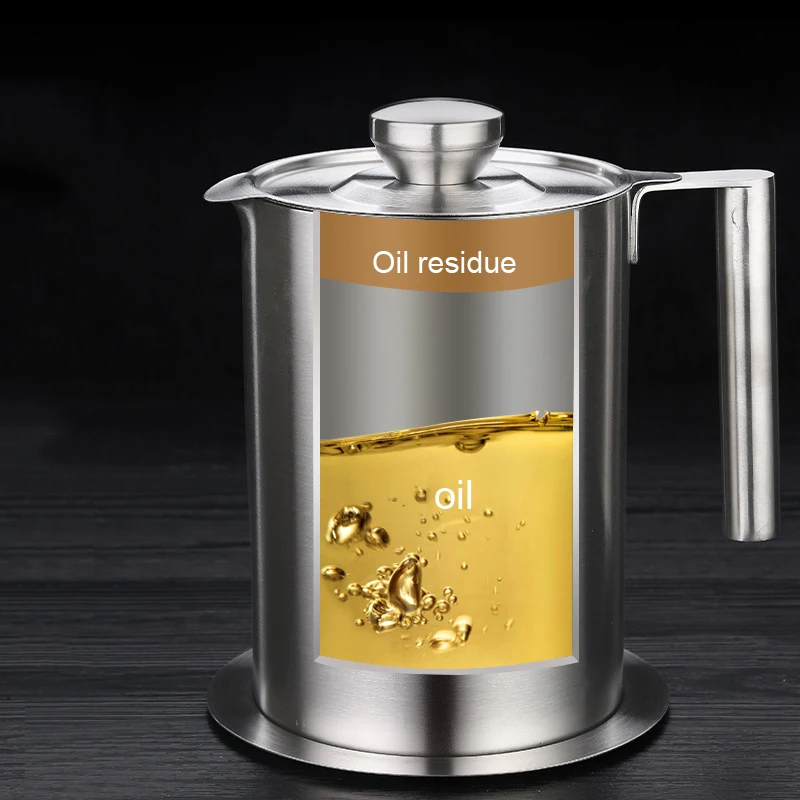 

Stainless Steel Kitchen Cooking Oil Filter Pot Soup Grease Strainer Separator Large Capacity TSH Shop