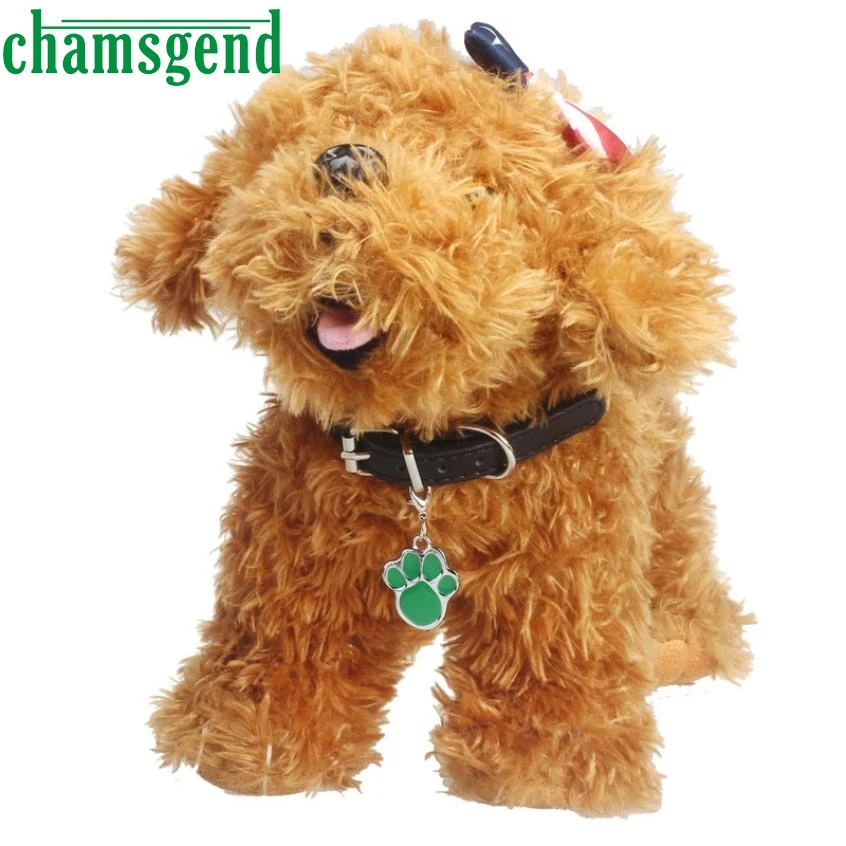 Милые украшения для домашних животных ошейник вешалка модные следы узор кулон со