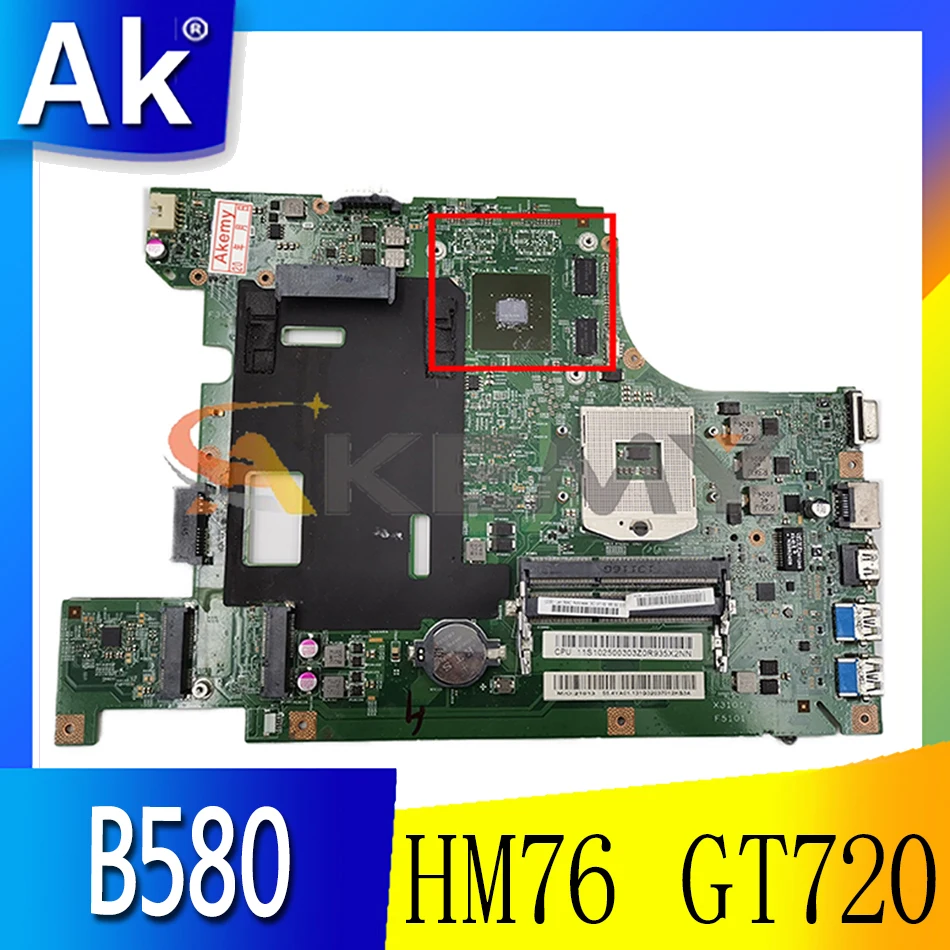 

Akemy 48.4TE05.011 Main Board For Lenovo B580 V580C B590 Laptop Computer Motherboard FRU 90003415 90003416 HM76 GT720
