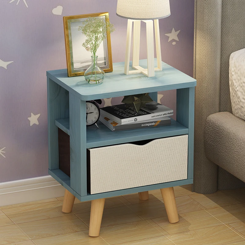 

Simple Modern Bedside Cabinet Nordic Bedroom Small Racks Economical Bedside Storage Small Cabinets Thickened Sheet Nightstand