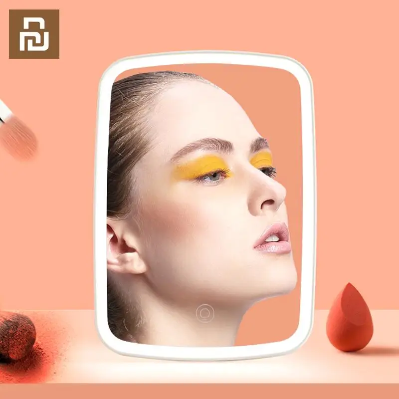 

Светодиодное зеркало для макияжа Youpin Jordan & judy, сенсорное светодиодный ное зеркало с естесветильник и регулируемым углом яркосветильник