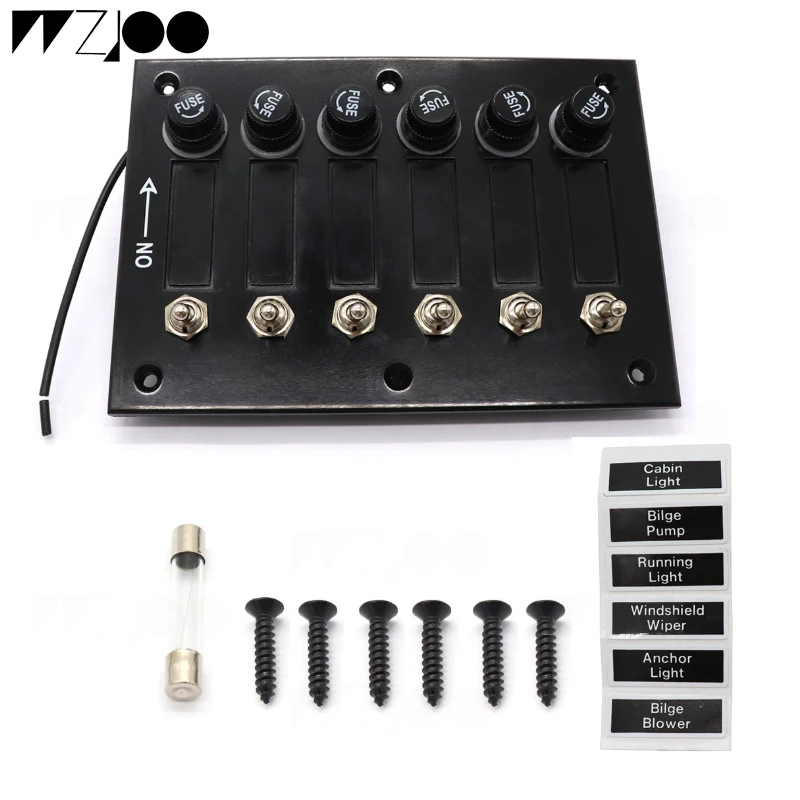 12-24V 3/6 Gang ON-OFF Toggle Switch Panel Dual USB Socket Charger LED Voltmeter 12V Power Outlet for Car Boat Marine RV Truck | Автомобили