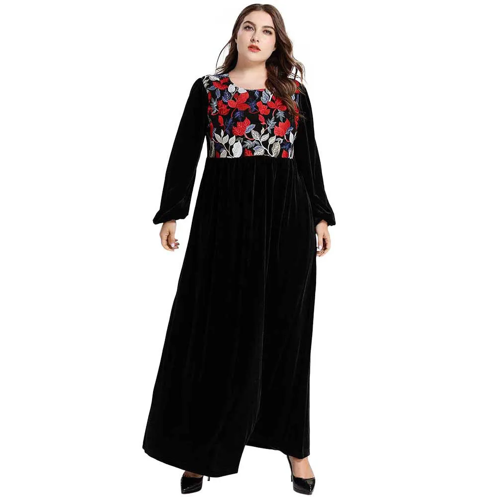 Мусульманское платье на Ближнем Востоке женское роскошное бархатное винтажное