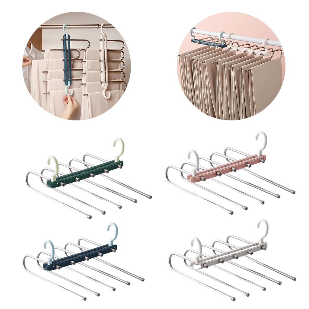 

Регулируемая Нескользящая вешалка для брюк шкафа er компактный органайзер er