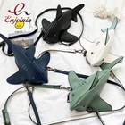 Забавная Милая дизайнерская сумка через плечо с акулой для женщин, повседневная женская клатч, миниатюрный мессенджер, маленькие кошельки из искусственной кожи, 2021