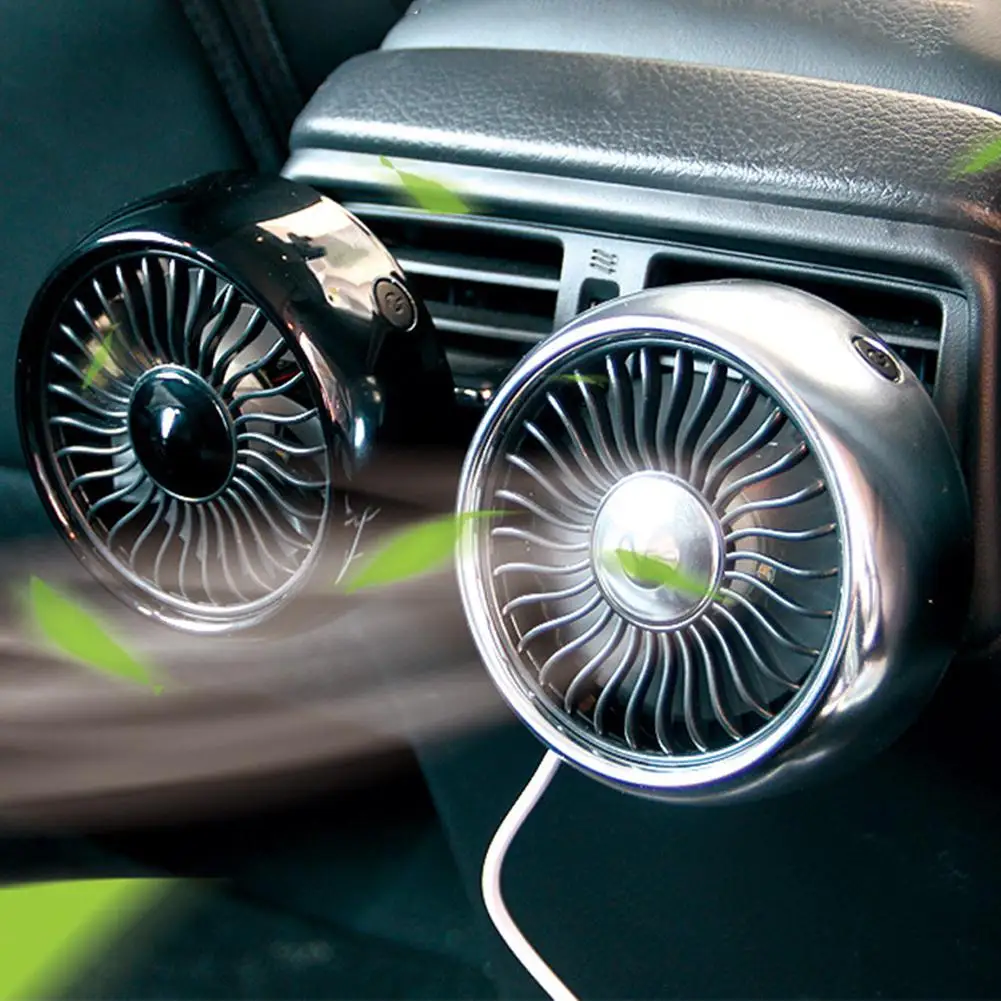 12V 5W Электрический автомобильный вентилятор вращающийся на 360 градусов