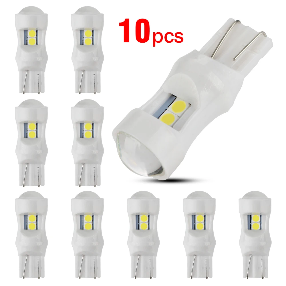 

10 шт., светодиодные лампы Canbus T10 W5W WY5W 168 194 Cai