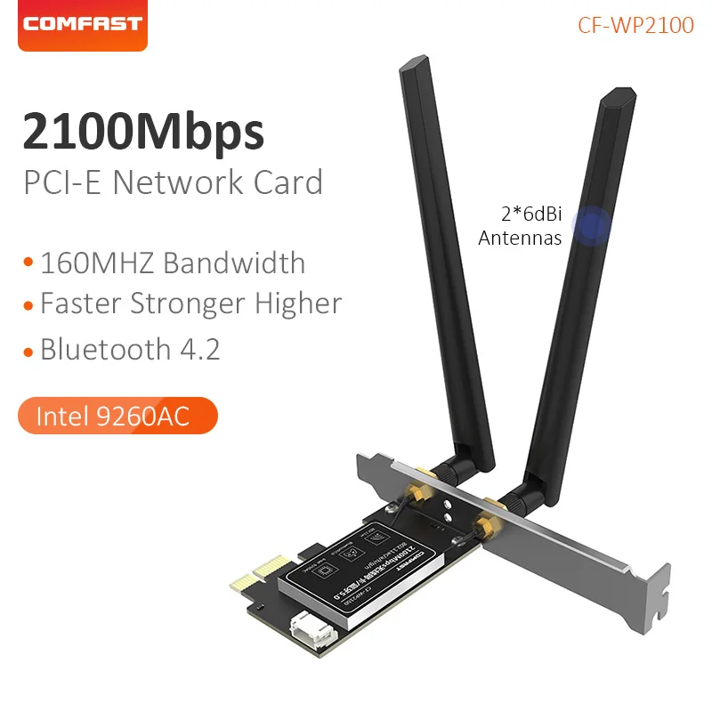 Comfast 2100 Мбит/с Беспроводной постоянного/переменного 9260NGW Dual Band 5G 802.11AC MINI PCI E 2x2