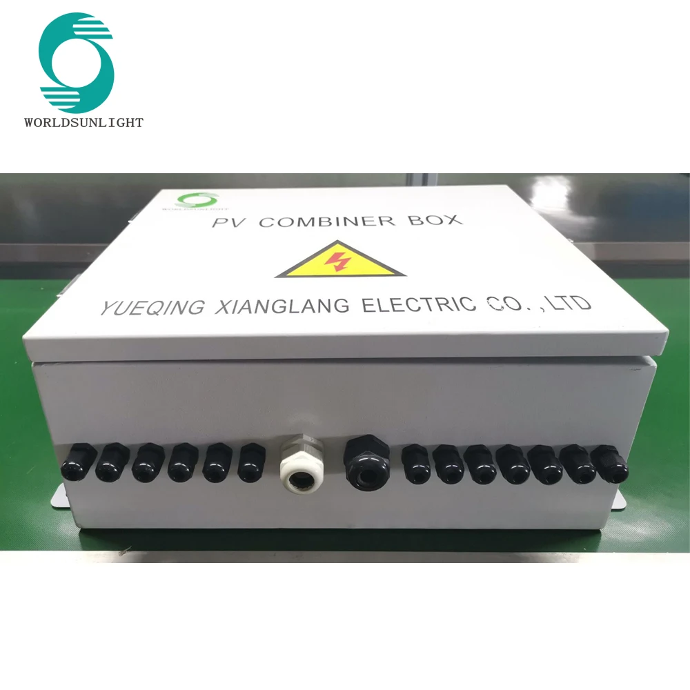 WSDB-PV6/1 6 input 1 output 1000V Solar PV Combiner Box W Circuit Breakers Surge Lightning Protection for solar panel system |