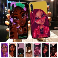 black girl women fashion phone case for samsung galaxy a s note 10 7 8 9 20 30 31 40 50 51 70 71 21 s ultra plus