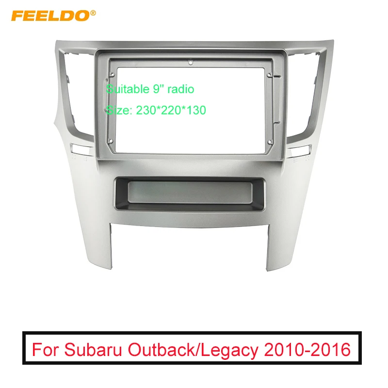 

FEELDO Car Audio Fascia Frame Adapter For Subaru Outback (LHD/RHD) 9" Big Screen 2DIN Dash Fitting Panel Frame Kit