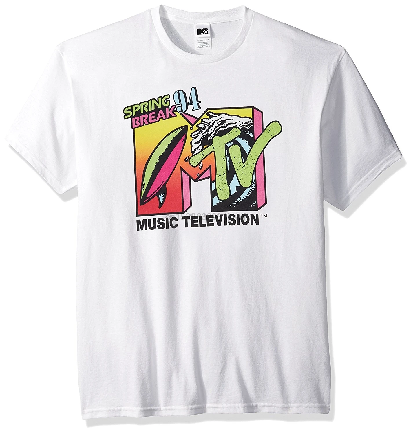 

MTV Men Springbreak 94 Logo T-Shirt harajuku Summer 2018 free shipping t-shirt Short Sleeve Plus Size discount hot new top co