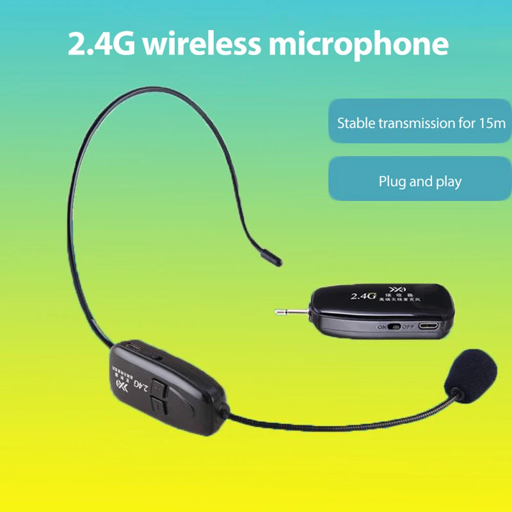 

Wireless Microphone Headset Headset Mic and Handheld Mic 2 in 1 Voice Amplifier Mic for Speakers, Teacher Microphone