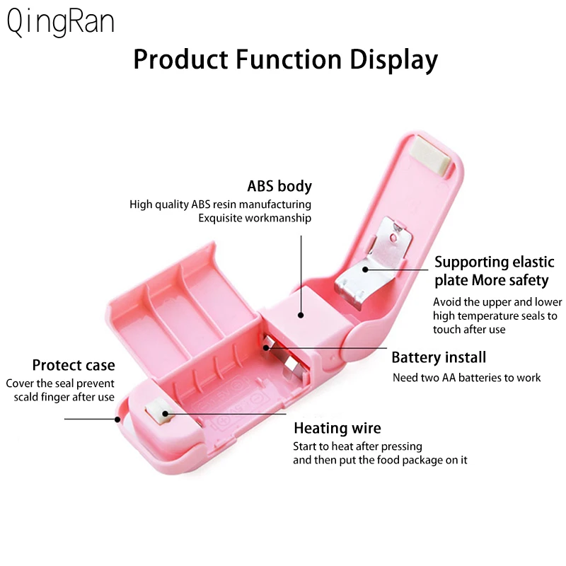 

Kitchen Accessories Tools Mini Portable Food Clip Heat Sealing Machine Sealer Home Snack Bag Sealer Kitchen Storage Supplies