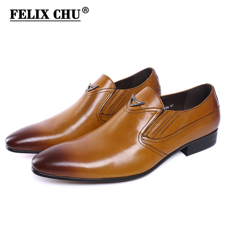 Туфли FELIX CHU мужские из натуральной кожи лоферы без застежки официальная обувь