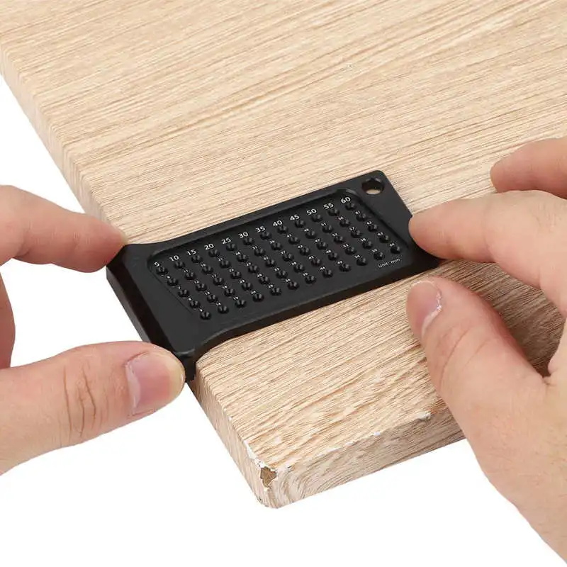 Aluminum Alloy Woodworking Hole Ruler 5-64mm Mini Multifunctional Scriber Drilling Guide Locator Hand Puncher Tool Marking | Инструменты
